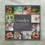 Opa Papa Definition 12 FotoCollage Grau Künstlicher Leinwanddruck<br><div class="desc">12 Foto Collage für Sie personalisieren für Ihren besonderen Großvater,  Großvater,  Großvater,  Papa oder Pop,  um ein einzigartiges Geschenk zu schaffen. Eine perfekte Art,  ihm zu zeigen,  wie phantastisch er jeden Tag ist. Entwickelt von Thisisnotme©</div>