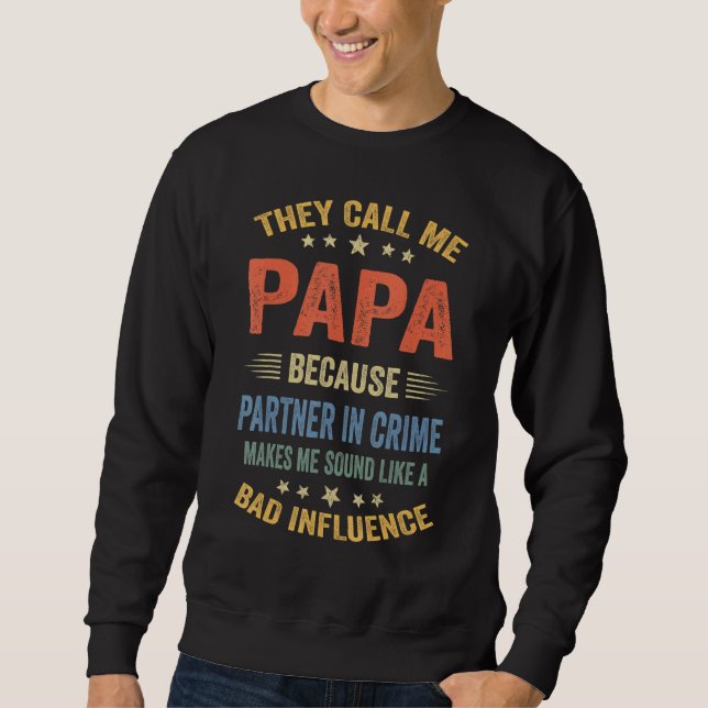 Opa Papa-Partner im Verbrechen Sweatshirt (Vorderseite)