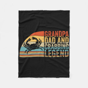 Opa Papa und Krabbenfang-Legende Fleecedecke