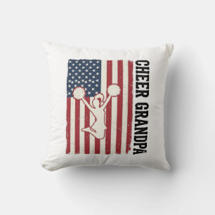 Opa patriotisches Vintage-Flag-Shirt-Design anfeue Kissen