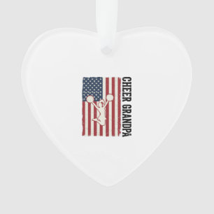 Opa patriotisches Vintage-Flag-Shirt-Design anfeue Ornament