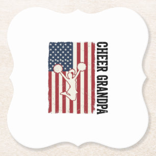 Opa patriotisches Vintage-Flag-Shirt-Design anfeue Untersetzer