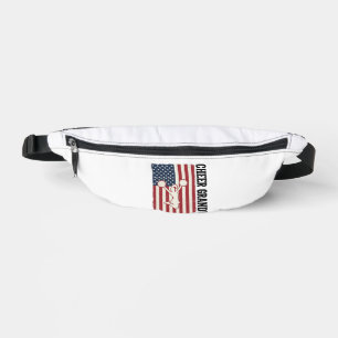 Opa patriotisches Vintage-Flag-Shirt-Design jubeln Bauchtasche