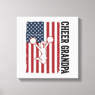 Opa patriotisches Vintage-Flag-Shirt-Design jubeln Leinwanddruck