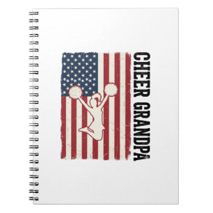 Opa patriotisches Vintage-Flag-Shirt-Design jubeln Notizblock