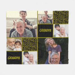 Opa-Personalisierte Fotocollage Fleecedecke