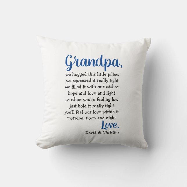 Opa Pillow Personalisiert Großvater Geschenk Kissen (Vorderseite)
