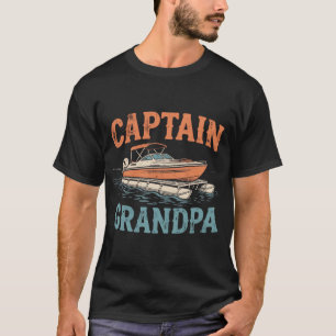 Opa Pontoonboot Kapitän Vintage Nautical Boot T-Shirt