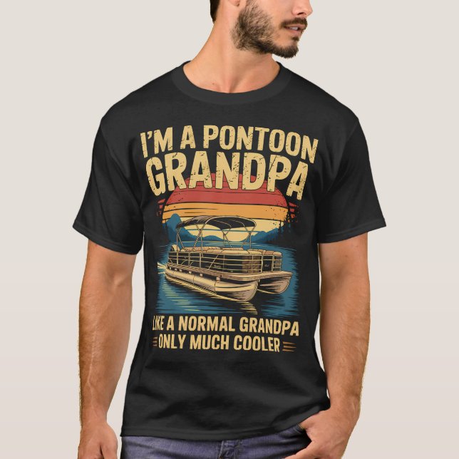 Opa Pontoonbootliebhaber T-Shirt (Vorderseite)