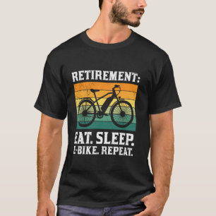 Opa RENTE ESSEN SCHLAFEN E-BIKE ZURÜCK Lustiges EB T-Shirt