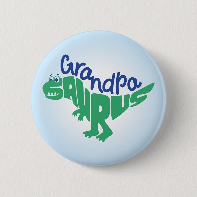 Opa Saurus Graphic Button (Vorderseite)