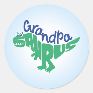 Opa Saurus Graphic Runder Aufkleber