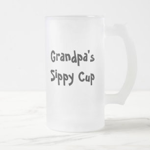 Opa-Schlucktasse Mattglas Bierglas