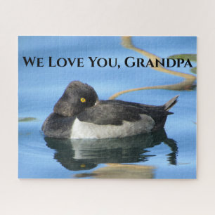 Opa Schwarz-weiß Duck Foto Reflektion Art Puzzle