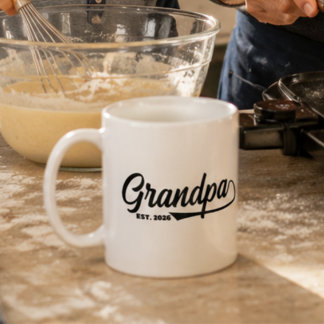 Opa seit Jahr Typography gegründet Kaffeetasse