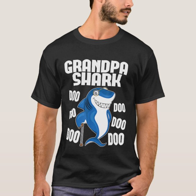 Opa Shark Doo Doo Doo Matching Family T-Shirt (Vorderseite)