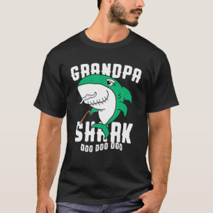 Opa Shark Funny Großvater Vater Tagesgeschenk T-Shirt