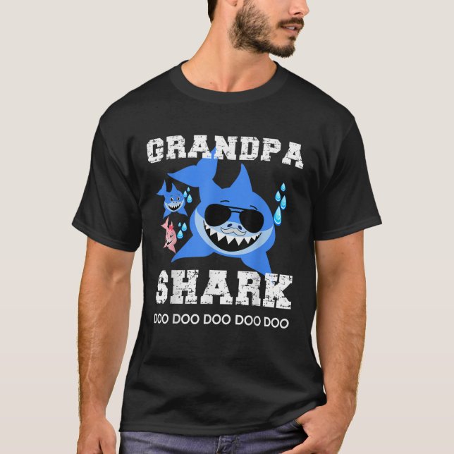 Opa Shark Men Kinder Frauen Familie Matching Vater T-Shirt (Vorderseite)