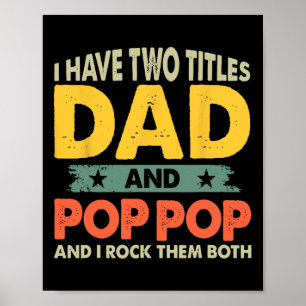 Opa Shirts Vatertag Ich habe zwei Titel Vater A Poster