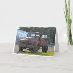 Opa-Tag-Karte mit altem LKW (Großdruck) Karte