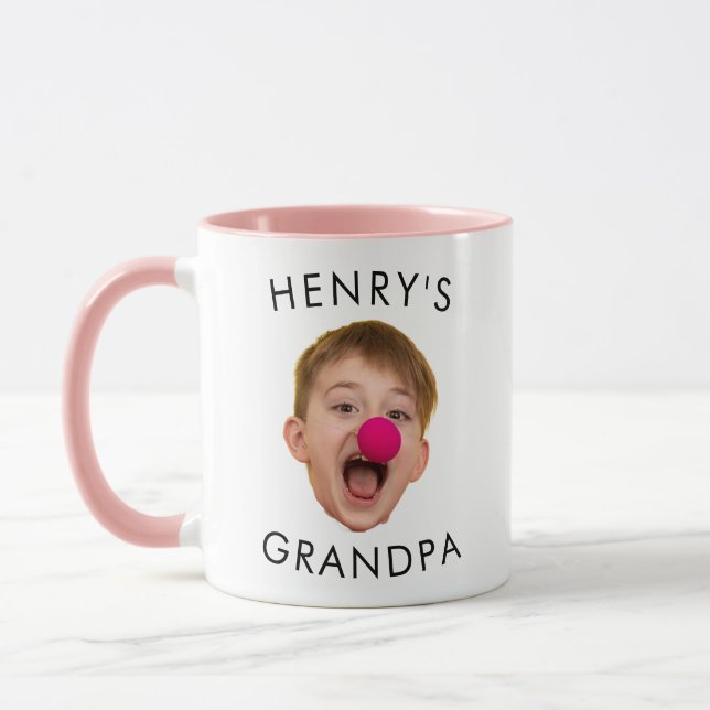 Opa-Tasse-Geschenk, Baby-Gesicht-Vater, Tasse für  (Links)
