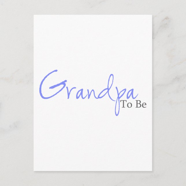 Opa To Be (Blaues Skript) Postkarte (Vorderseite)