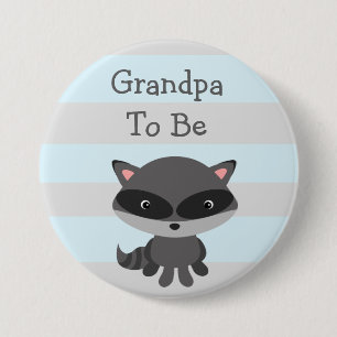 Opa to Be Button Raccoon Woodlands Theme