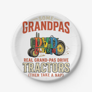 Opa Traktor Vintage Bauernhof Nickerchen Shirt Des Pappteller