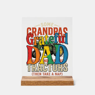 Opa Traktor Vintage Farm Nap-Shirt Design_1 Acrylschild