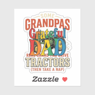 Opa Traktor Vintage Farm Nap Shirt Design_1 Aufkleber