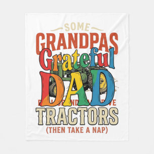 Opa Traktor Vintage Farm Nap-Shirt Design_1 Fleecedecke