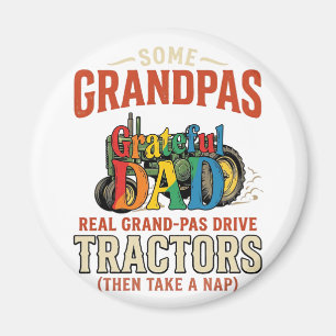 Opa Traktor Vintage Farm Nap Shirt Design_1 Magnet