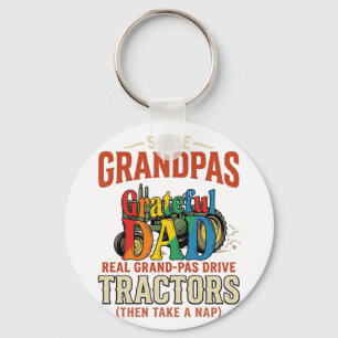 Opa Traktor Vintage Farm Nap Shirt Design_1 Schlüsselanhänger