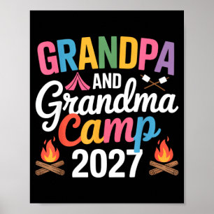 Opa und Oma Camp 2027 Großeltern Camping Poster