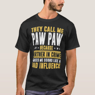 Opa Vatertag Paw Partner in Crime T-Shirt