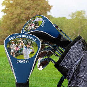 Opa verrückt machen Foto Blau Weiße Fahrer Golf Headcover