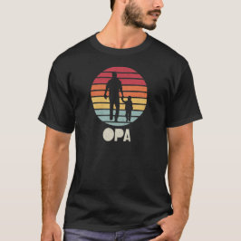 Opa Vintag Retro Sunset Vater und Kind T-Shirt