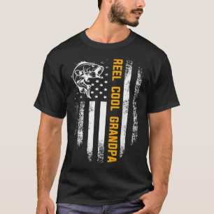 Opa Vintage Flag Fishing Vater Tag Cool Reel T-Shirt