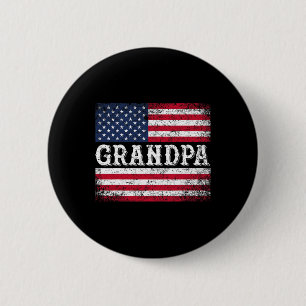 Opa Vintage-USA-Flagge Patriotisch 4. Juli  Button