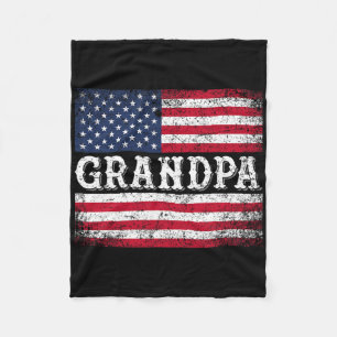 Opa Vintage USA-Flagge Patriotisch 4. Juli Fleecedecke