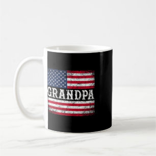 Opa Vintage-USA-Flagge Patriotisch 4. Juli Kaffeetasse