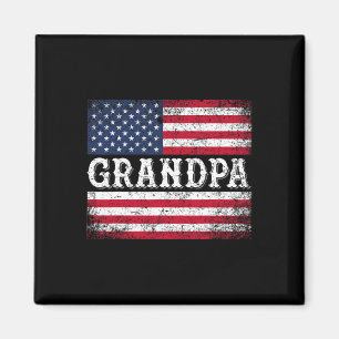 Opa Vintage USA-Flagge Patriotisch 4. Juli  Magnet