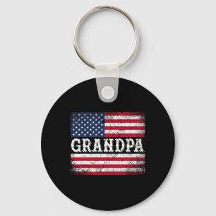 Opa Vintage USA-Flagge Patriotisch 4. Juli Schlüsselanhänger