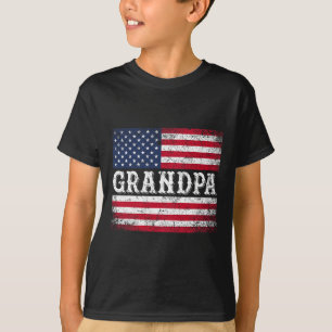 Opa Vintage USA-Flagge Patriotisch 4. Juli T-Shirt