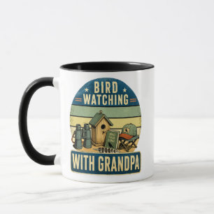 Opa-Vogelbeobachtungsgeschenk Vintage Tasse