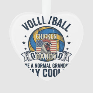 Opa Volleyball Vintage Lustiges Shirt Design_1 Ornament