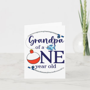 Opa vom großen Fang Angeljunge erster Geburtstag  Karte