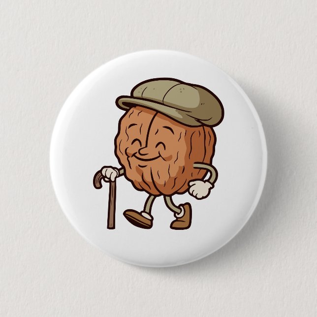Opa Walnuss Button (Vorderseite)