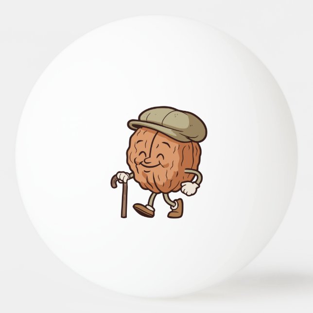 Opa Walnuss Tischtennisball (Vorderseite)