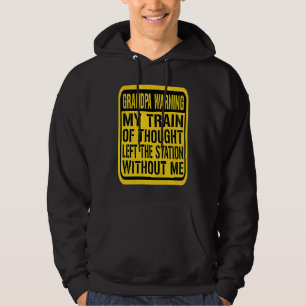 Opa-Warnschild Gedankenjoke Zug Hoodie